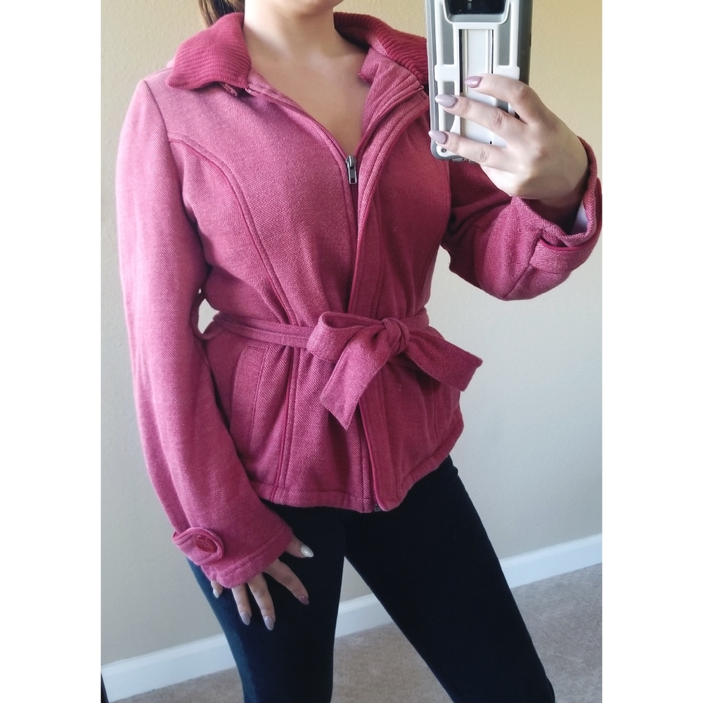 HOST PICK 💗 Guess? INC Pink/ Red zip up lightweight peacoat jacket